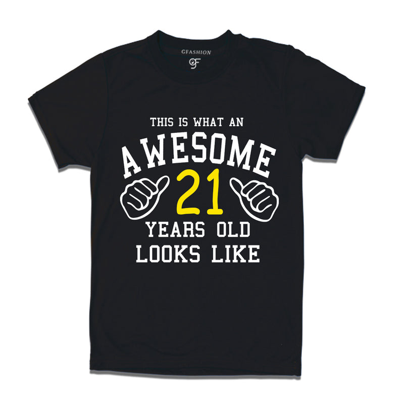 Awesome 21st Year Old Looks Like Brother T-shirt-Black-gfashion