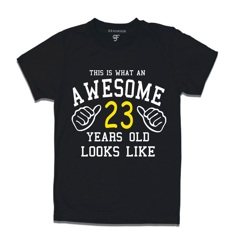 Awesome 23rd Year Old Looks Like Brother T-shirt-Black-gfashion