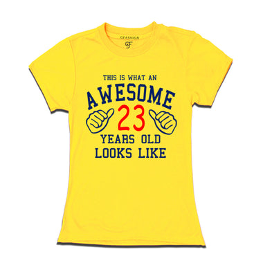 Awesome 23rd Year Old Looks Like Sister T-shirt-Yellow-gfashion 