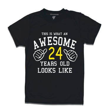 Awesome 24th Year Old Looks Like Brother T-shirt-Black-gfashion