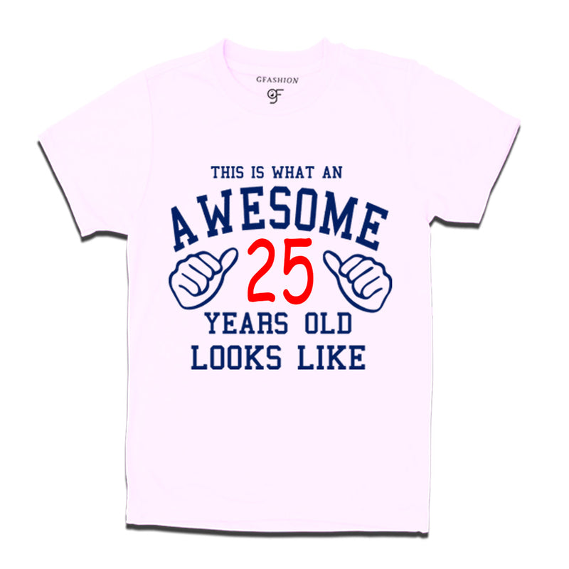 Awesome 25th Year Old Looks Like Brother T-shirt-White-gfashion