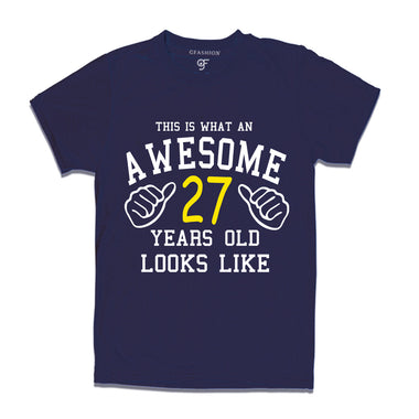 Awesome 27th Year Old Looks Like Brother T-shirt-Navy-gfashion