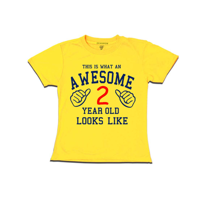 Awesome 2nd Year Old Looks Like Girl T-shirt-Yellow-gfashion