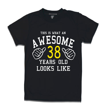 Awesome 38th Year Old Looks Like Brother T-shirt-Black-gfashion
