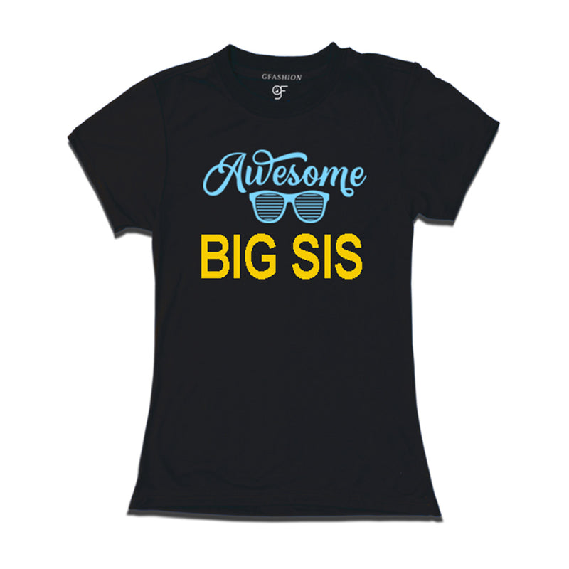 Awesome Big Sis T-shirt-Black-gfashion