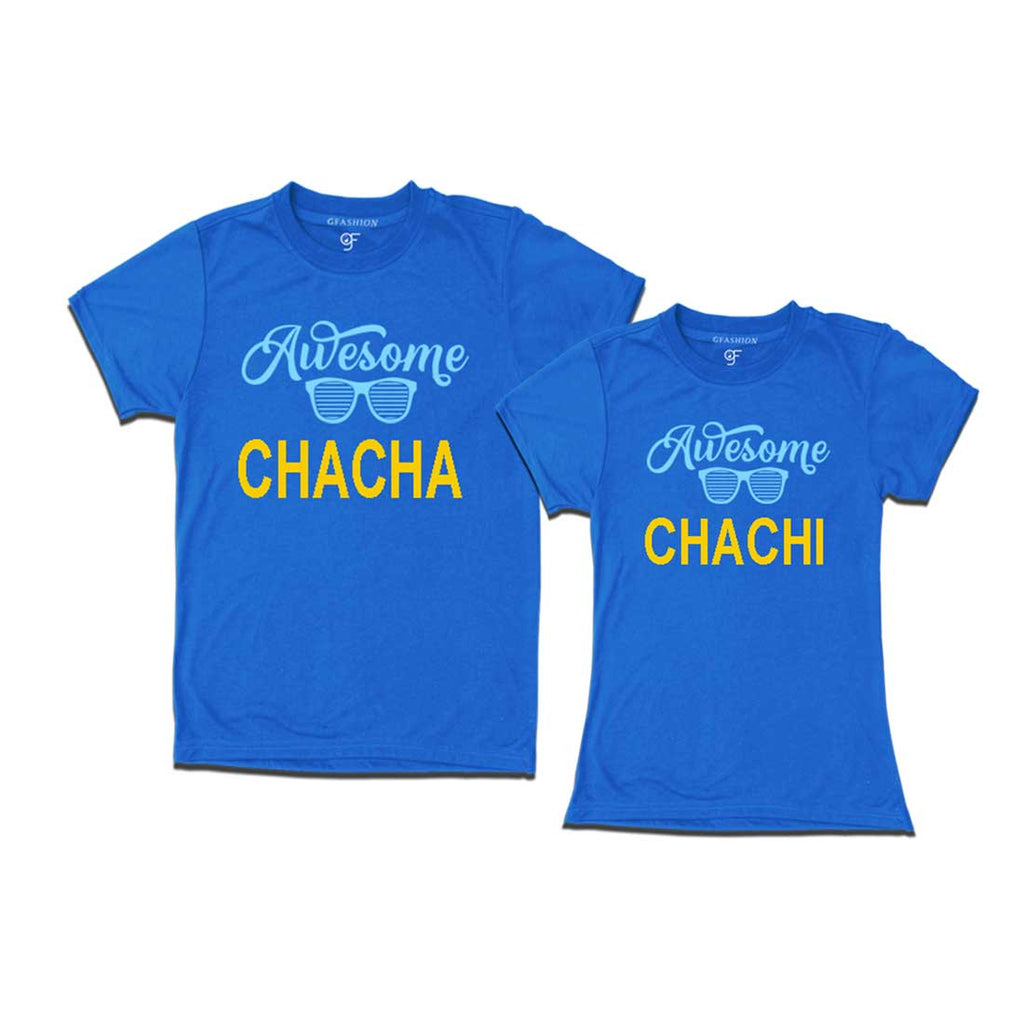 Awesome Chacha-Chachi T-shirts-Blue Color-gfashion