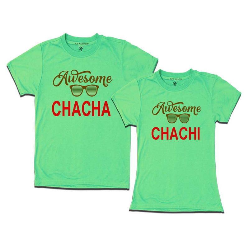 Awesome Chacha-Chachi T-shirts-Pista Green Color-gfashion