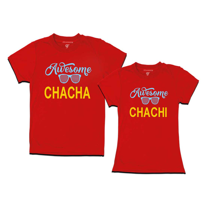 Awesome Chacha-Chachi T-shirts-Red Color-gfashion