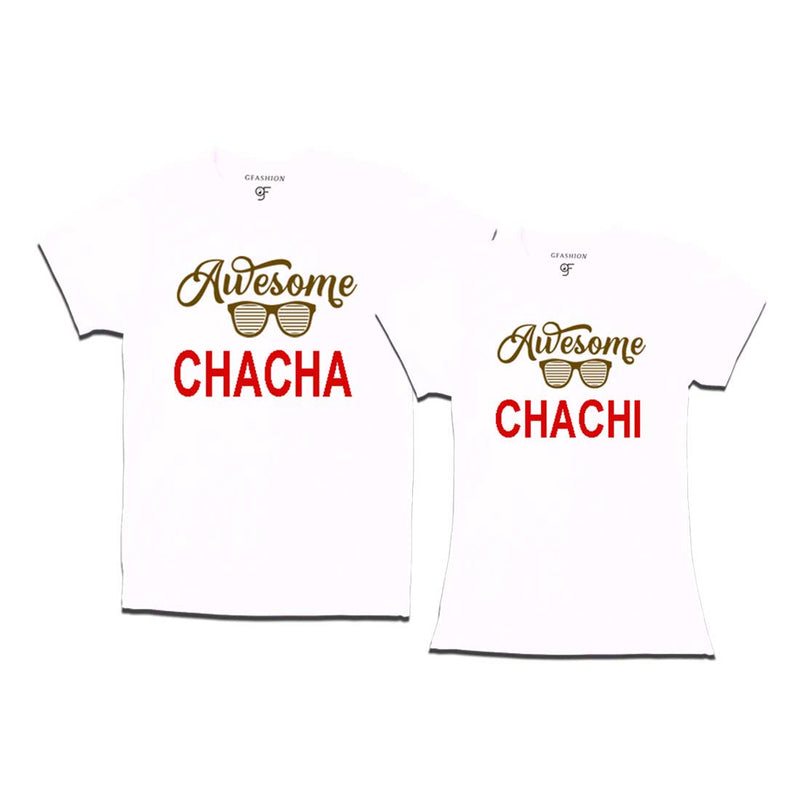 Awesome Chacha-Chachi T-shirts-White Color-gfashion