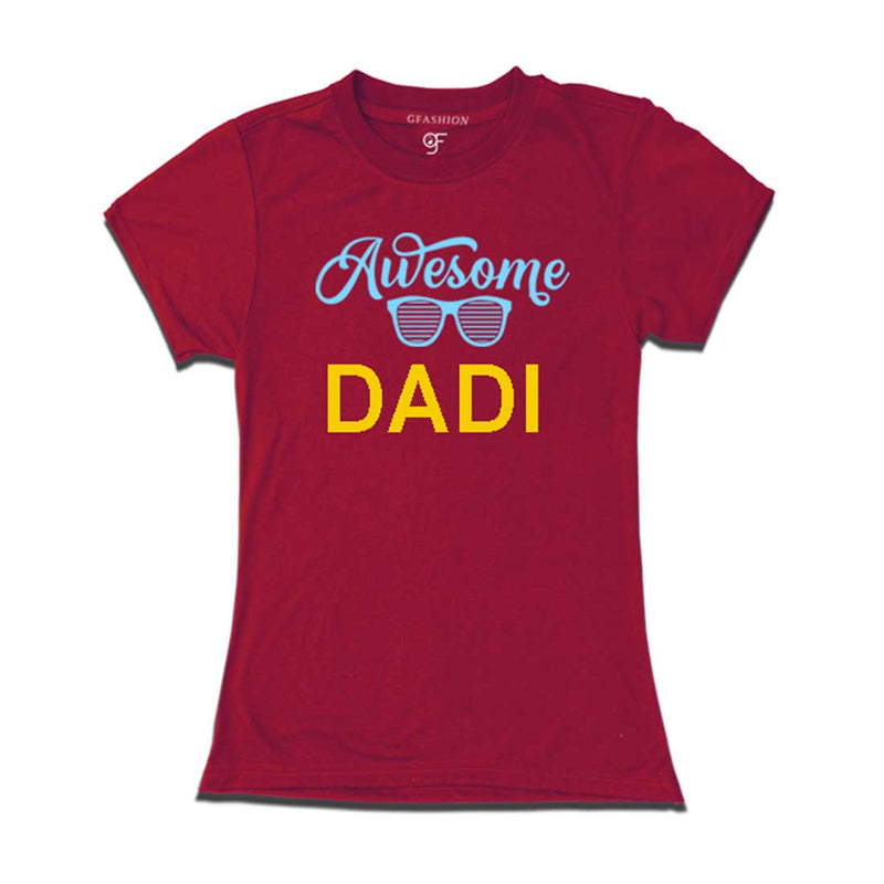 Awesome Dadi T-shirts-Maroon Color-gfashion