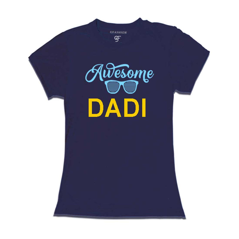 Awesome Dadi T-shirts-Navy Color-gfashion