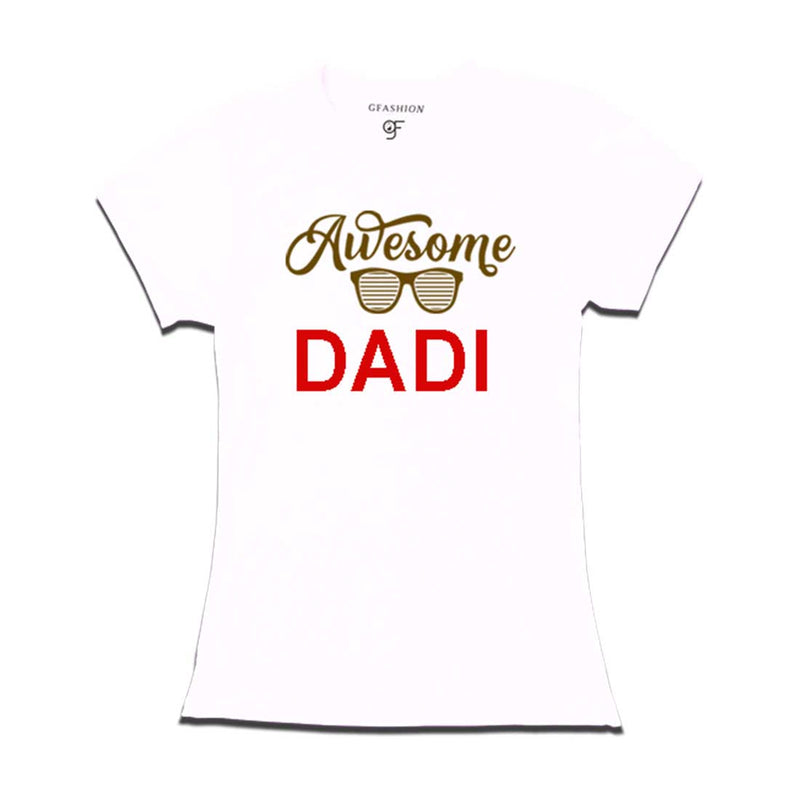 Awesome Dadi T-shirts-White Color-gfashion