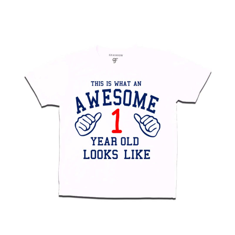 Awesome First Year Old Looks Like Boy T-shirt-White-gfashion 