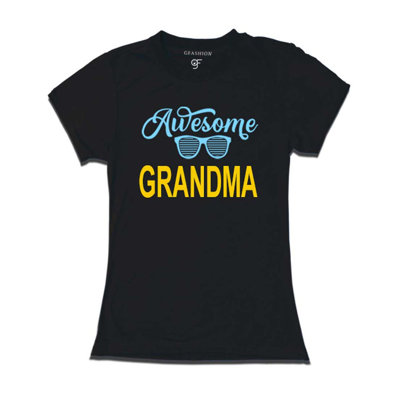Awesome Grandma T-shirts-Black Color-gfashion