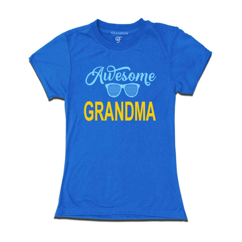 Awesome Grandma T-shirts-Blue Color-gfashion
