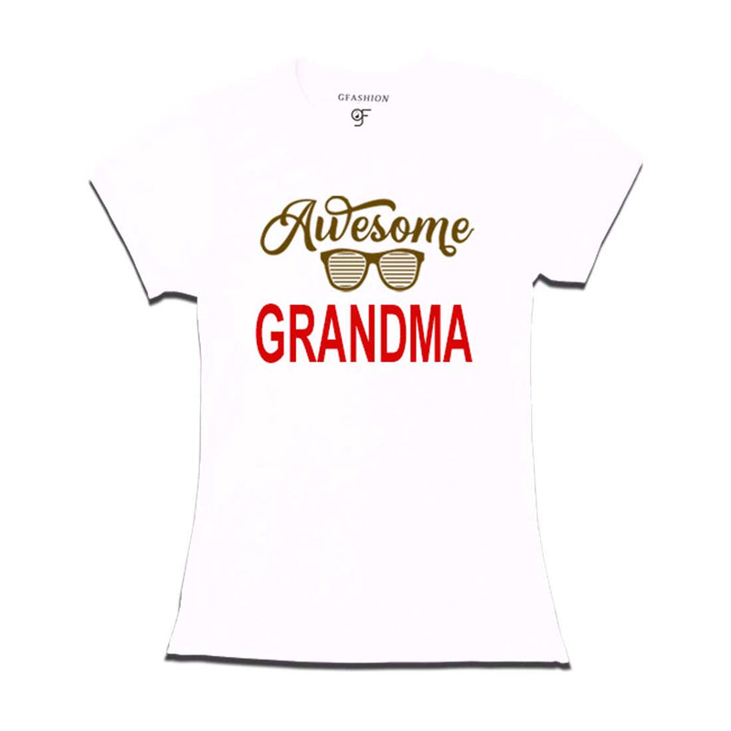Awesome Grandma T-shirts-White Color-gfashion