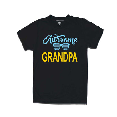 Awesome Grandpa T-shirts-Black Color-gfashion