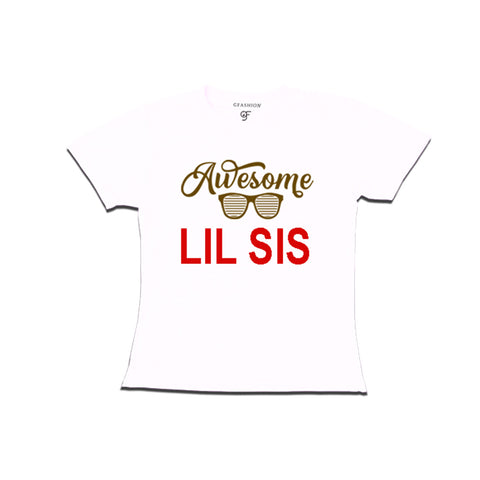 Awesome Lil Sis T-shirt-White
