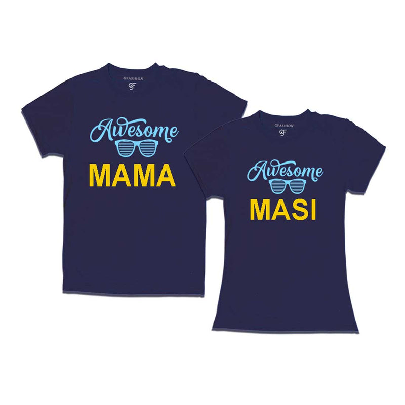 Awesome Mama-Masi T-shirts-Navy Color-gfashion