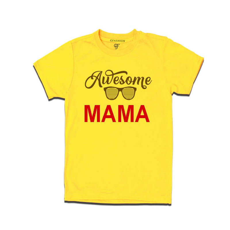 Awesome Mama T-shirts-Yellow Color-gfashion