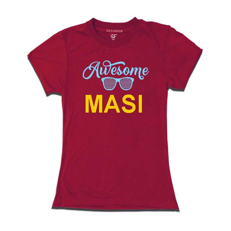Awesome Masi T-shirts-Maroon Color-gfashion