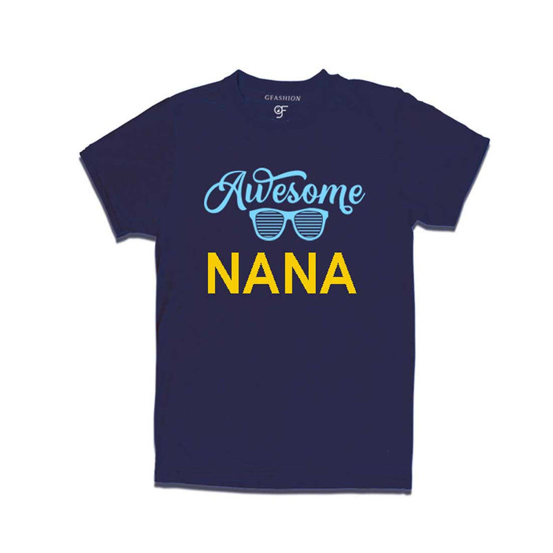 Awesome Nana T-shirts-Navy Color-gfashion