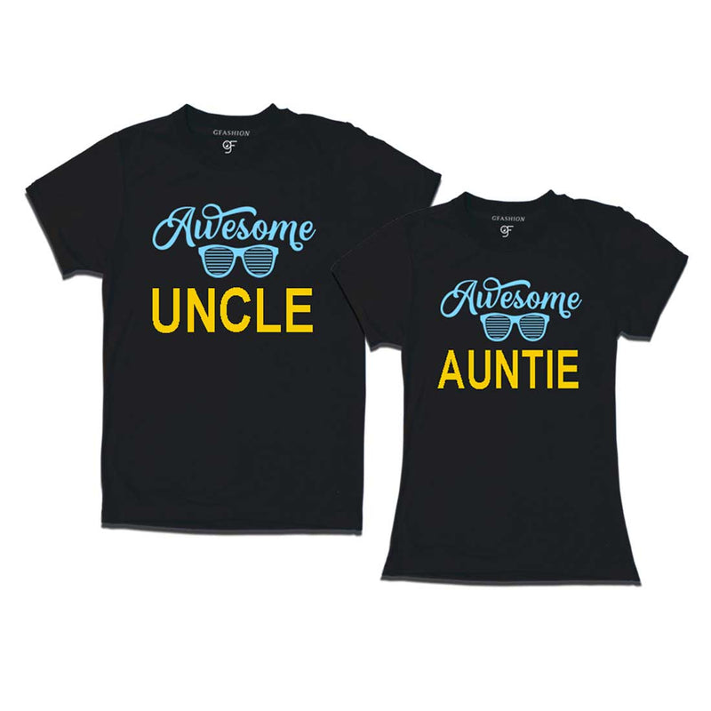 Awesome Uncle-Auntie T-shirts-Black-gfashion