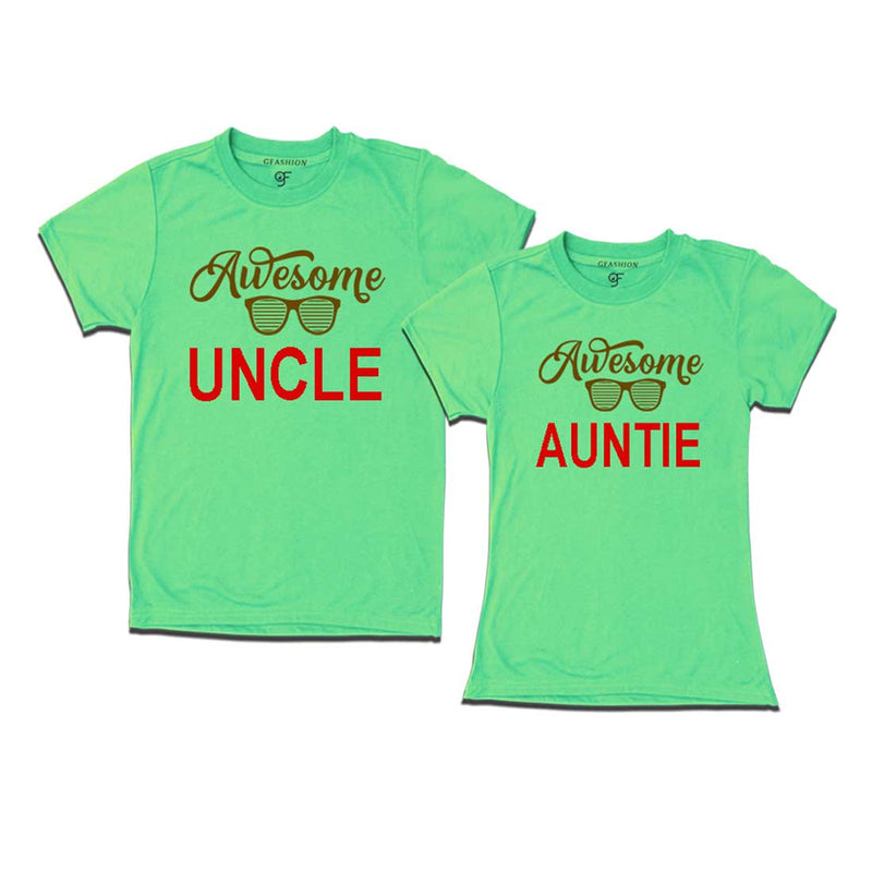 Awesome Uncle-Auntie T-shirts-Pista Green-gfashion