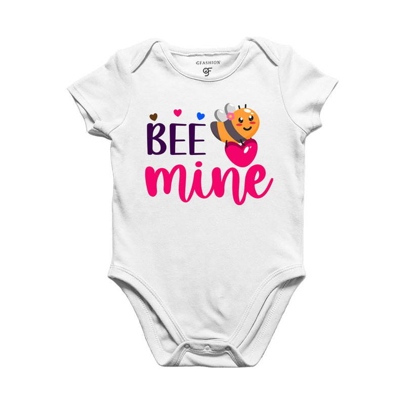 Bee Mine Baby Rompers in White Color available @ gfashion.jpg