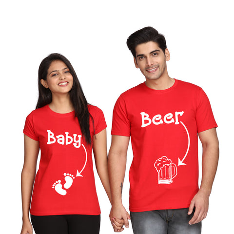 Beer Baby Maternity Couple T-shirts