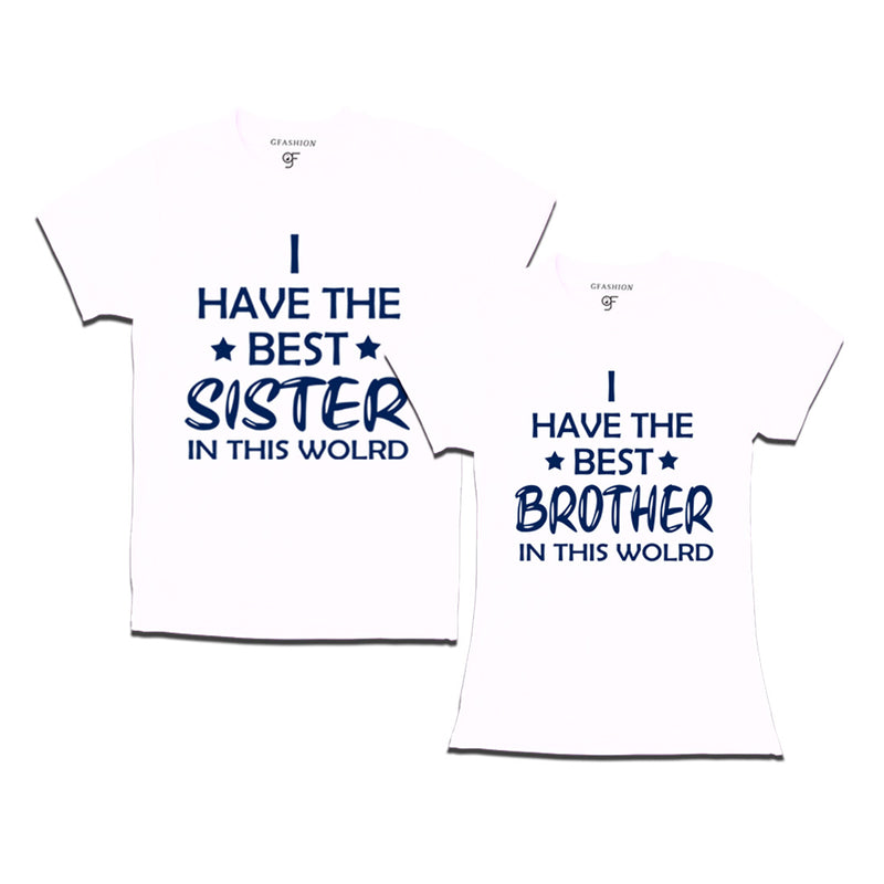 Best Brother-Best Sister in this world  T-shirts in White Color available @ gfashion.jpg