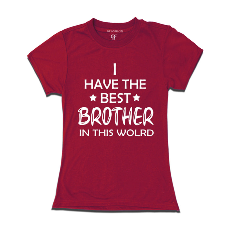 Best Brother in this world T-shirt in Maroon Color available @ gfashion.jpg