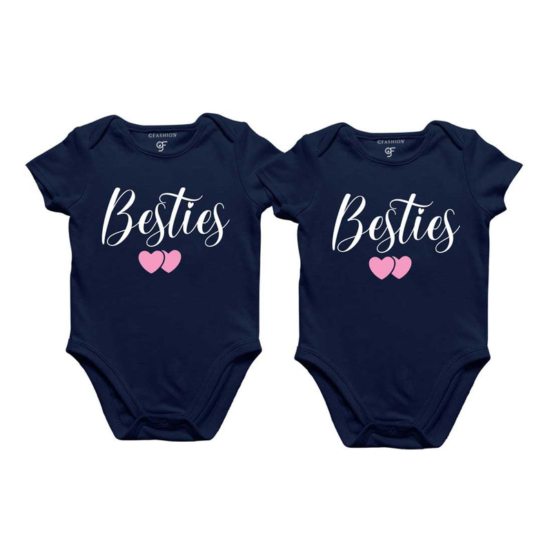 Besties Twins-Baby Rompers in Navy Color available @ gfashion.jpg