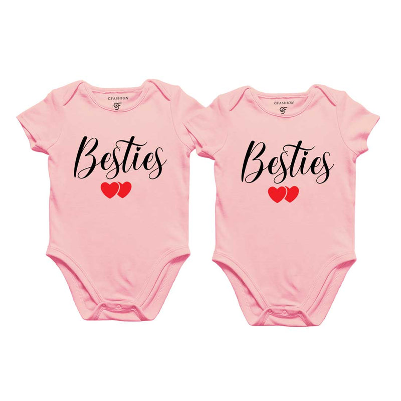 Besties Twins-Baby Rompers in Pink Color available @ gfashion.jpg
