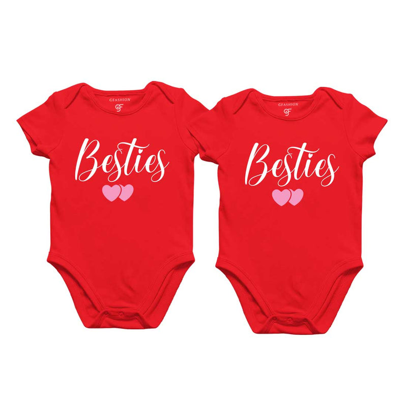 Besties Twins-Baby Rompers in Red Color available @ gfashion.jpg