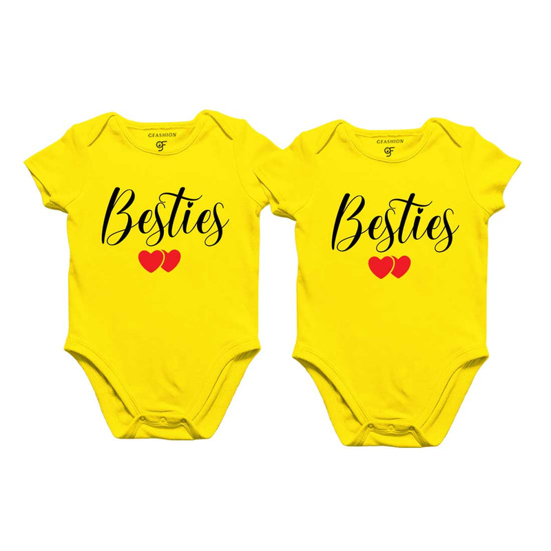 Besties Twins-Baby Rompers in Yellow Color available @ gfashion.jpg