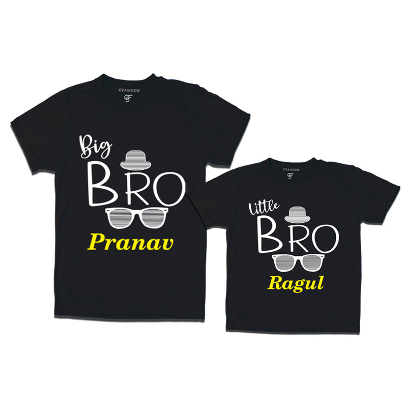 Big Bro-Little Bro T-shirts with Name in Black Color available @ gfashion.jpg