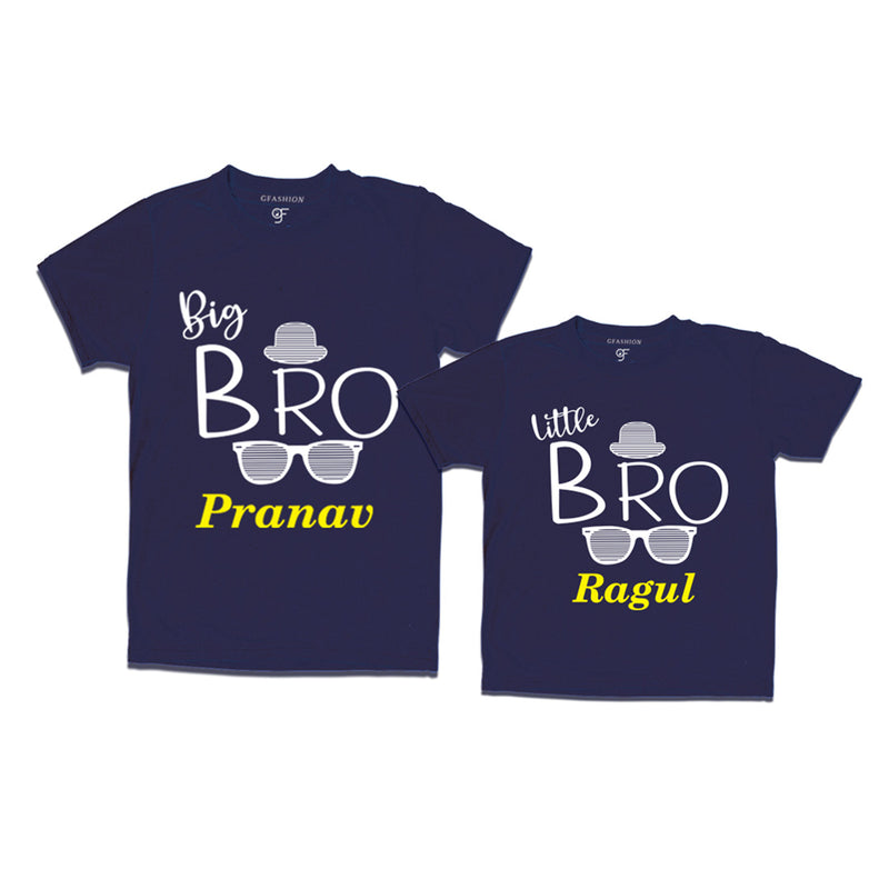 Big Bro-Little Bro T-shirts with Name in Navy Color available @ gfashion.jpg