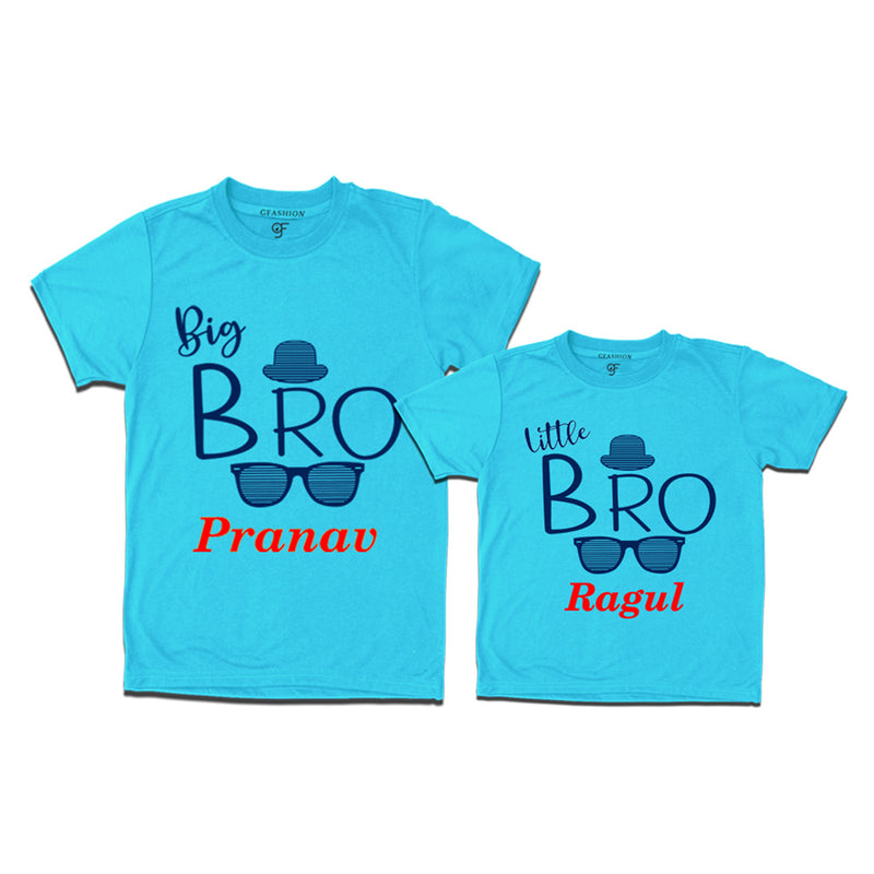 Big Bro-Little Bro T-shirts with Name in Sky Blue Color available @ gfashion.jpg