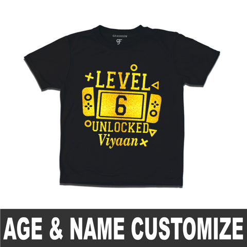 Birthday Boy-Name and Age Customized T-shirts in Black Color available @ gfashion.jpg