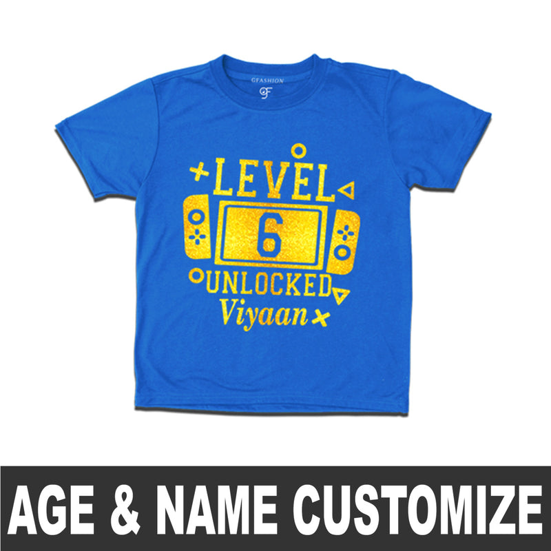 Birthday Boy-Name and Age Customized T-shirts in Blue Color available @ gfashion.jpg