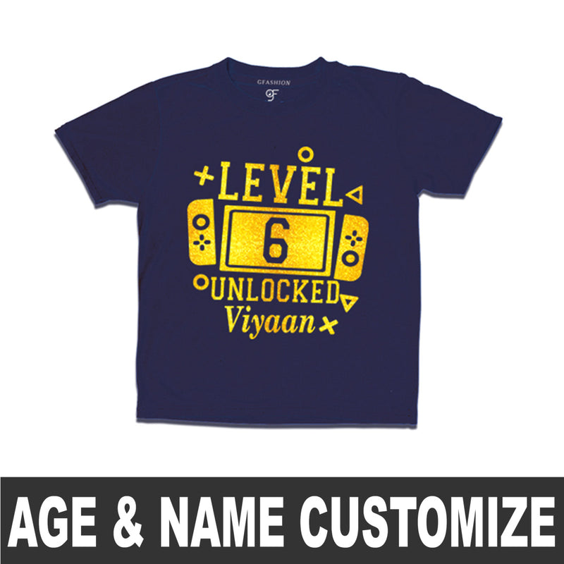 Birthday Boy-Name and Age Customized T-shirts in Navy Color available @ gfashion.jpg