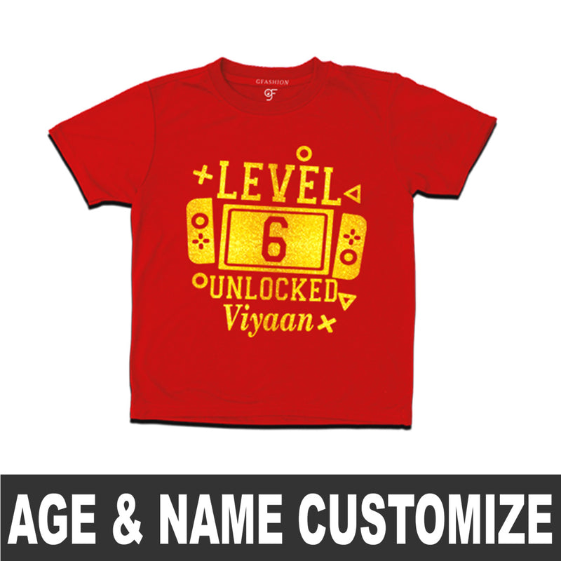 Birthday Boy-Name and Age Customized T-shirts in Red Color available @ gfashion.jpg