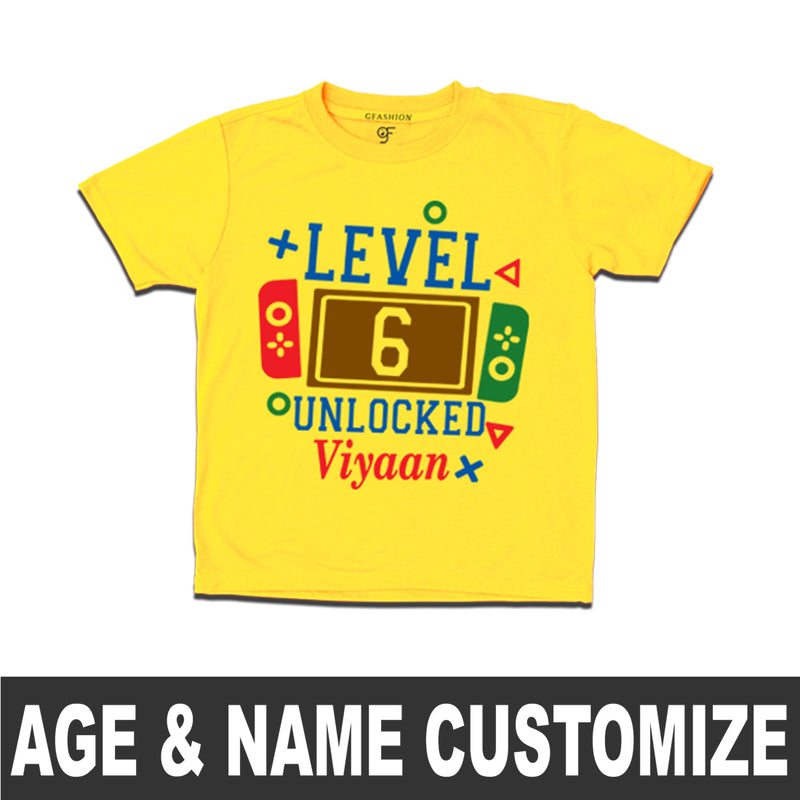 Birthday Boy-Name and Age Customized T-shirts in Yellow Color available @ gfashion.jpg
