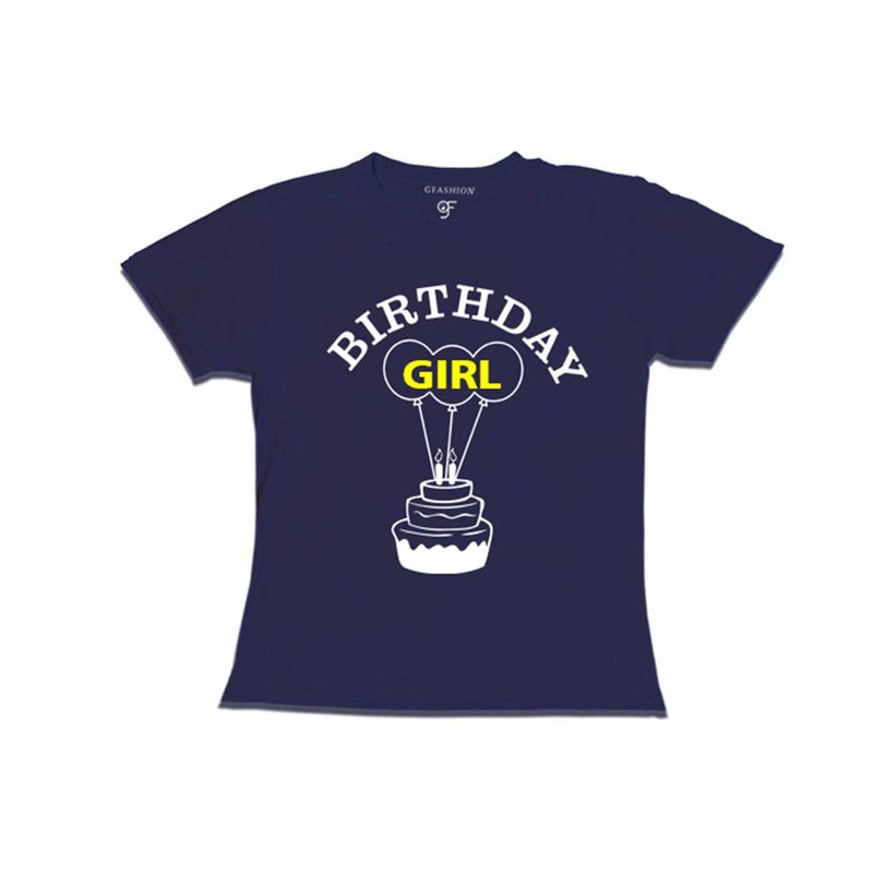 Birthday Girl T-shirt-Navy-gfashion