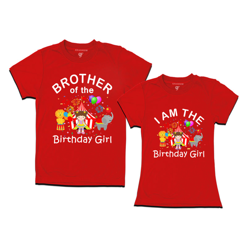 Birthday Girl With Brother -Circus Theme T-shirts in Red Color available @ gfashion.jpg