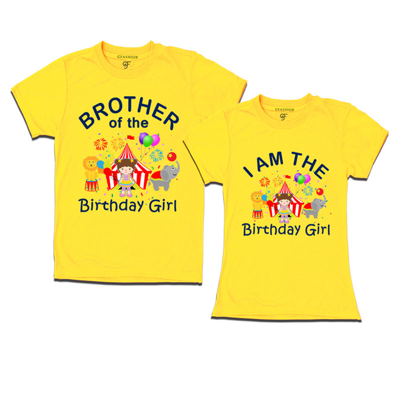 Birthday Girl With Brother -Circus Theme T-shirts in Yellow Color available @ gfashion.jpg