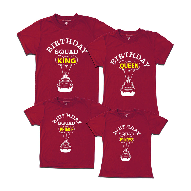 Birthday Queen Family T-shirts-Maroon-gfashion