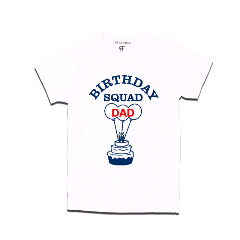 Birthday Squad Dad T-shirt-White-gfashion