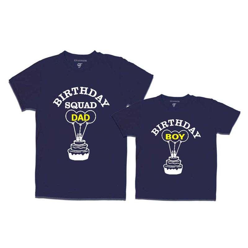 Edit alt text Birthday Squad Dad, Birthday Boy T-shirts-Navy-gfashion